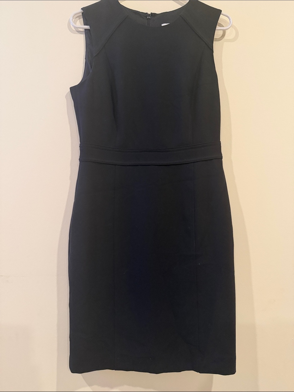 Banana Republic Black Sleeveless Midi Sheath Dress